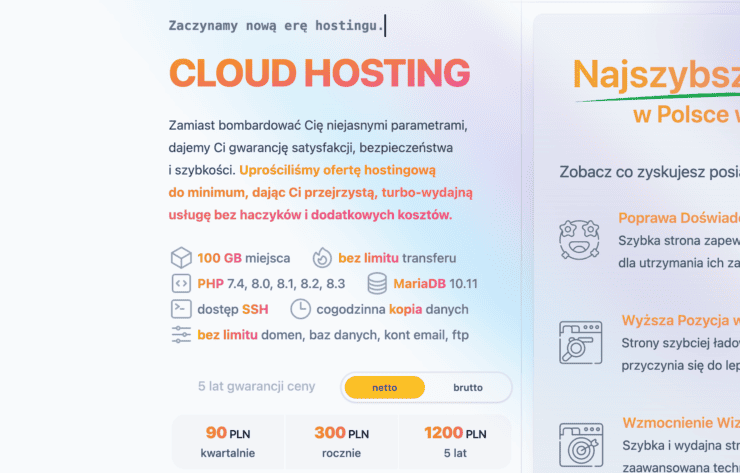 Cloud Hosting w Webh