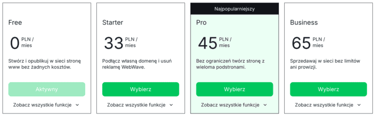 Plany WebWave